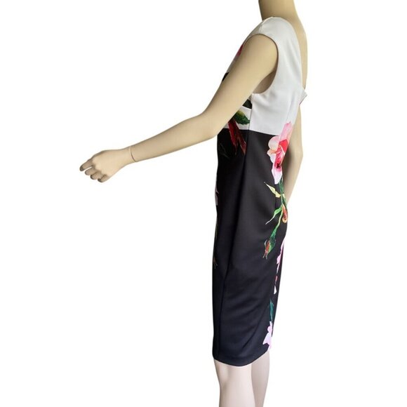 Joseph Ribkoff knee Length Floral Sheath Dress 10 - Picture 3 of 13